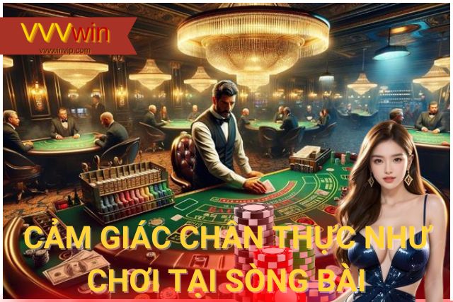 Người chơi được trải nghiệm cảm giác chân thực như chơi tại sòng bài